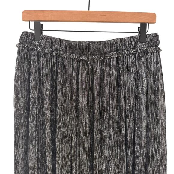 Isabel Etoile Marant Beatrice Lurex Pleated Skirt Metallic Size 38 Medium - Picture 2 of 8